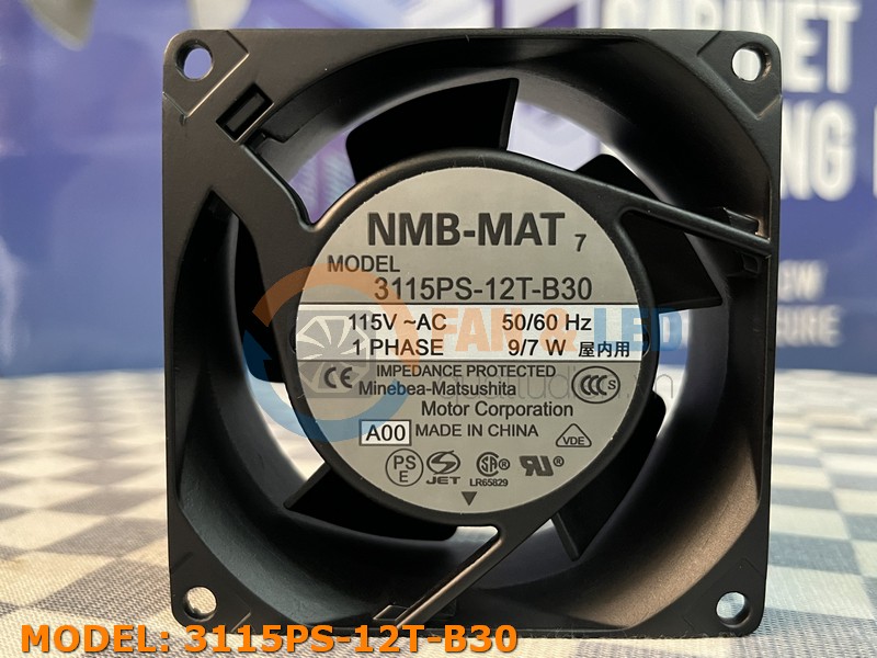 Quạt NMB 3115PS-12T-B30, 115VAC, 80x80x38mm