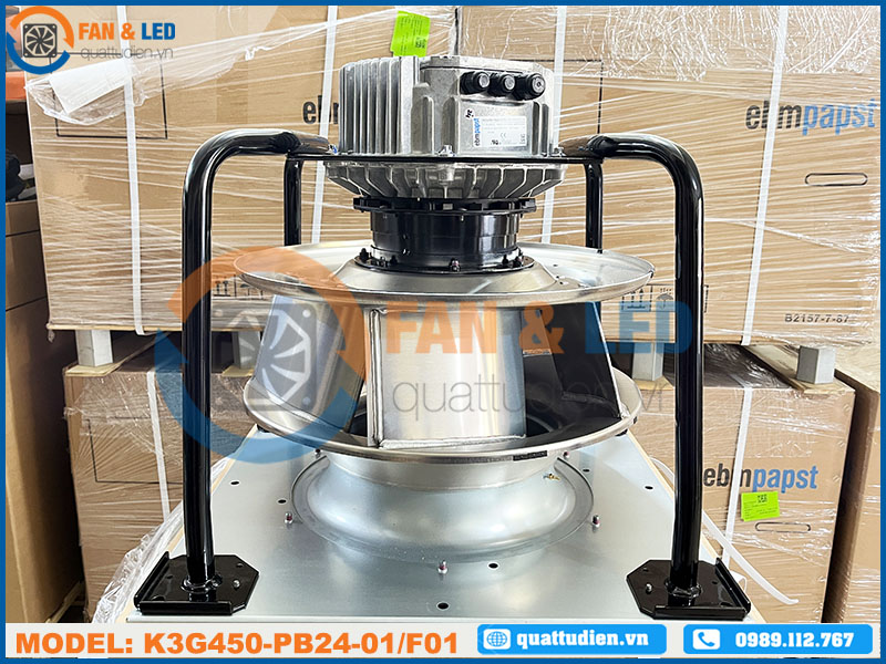 Quạt ly tâm EBMPAPST K3G450-PB24-01/F01, 400VAC, 450mm