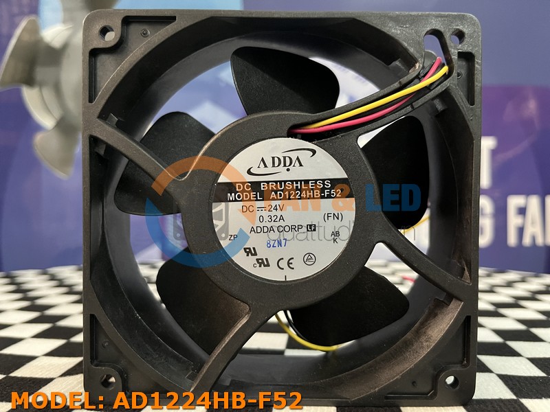 Quạt ADDA AD1224HB-F52, 24VDC, 120x120x38mm