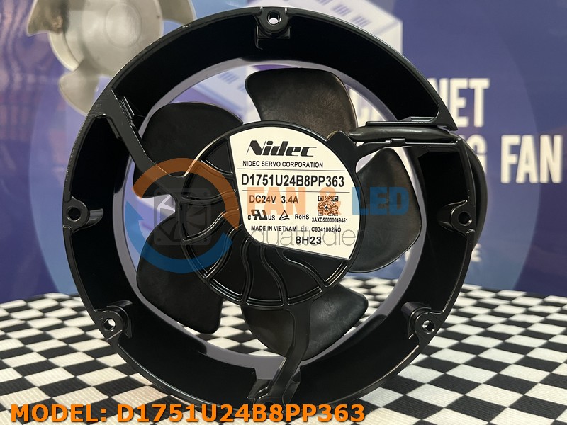 Quạt biến tần NIDEC D1751U24B8PP363, 24VDC, 172x51mm