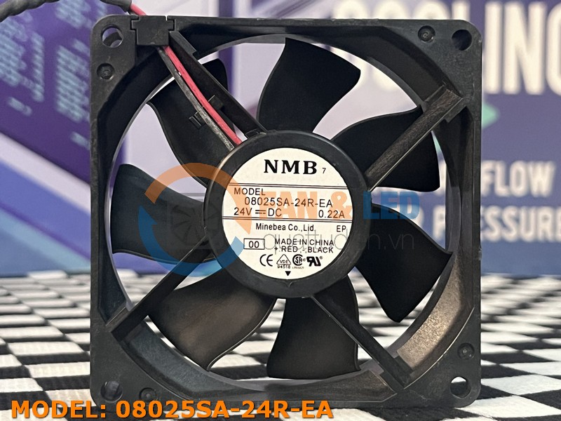 Quạt biến tần NMB 08025SA-24R-EA, 24VDC, 80x80x25mm