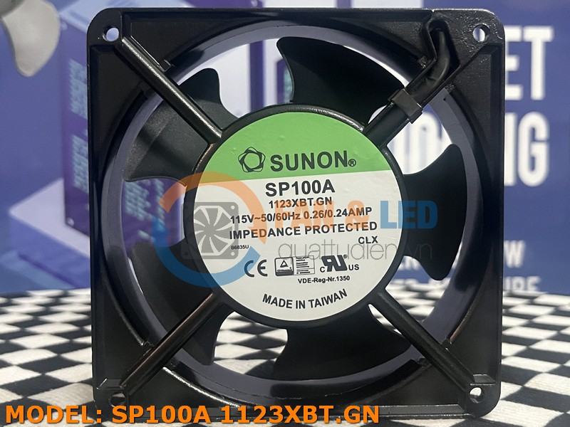 Quạt Sunon SP100A-1123XBT.GN, 115VAC, 120x120x38 mm