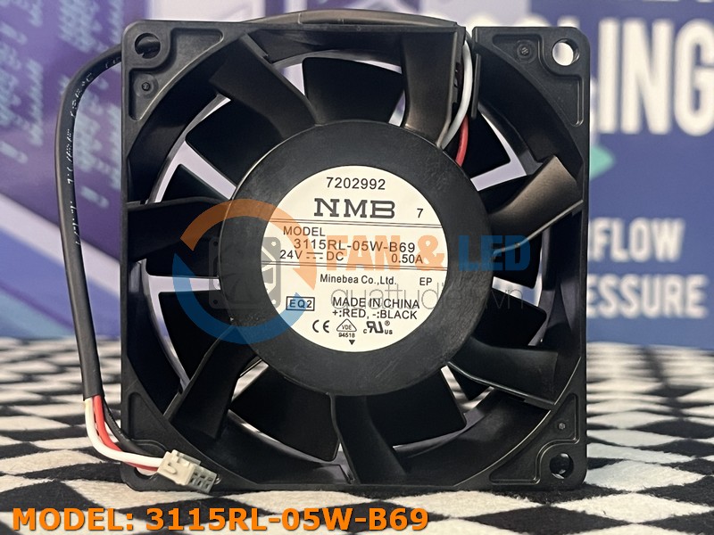Quạt NMB 3115RL-05W-B69, 24VDC, 80x80x38mm