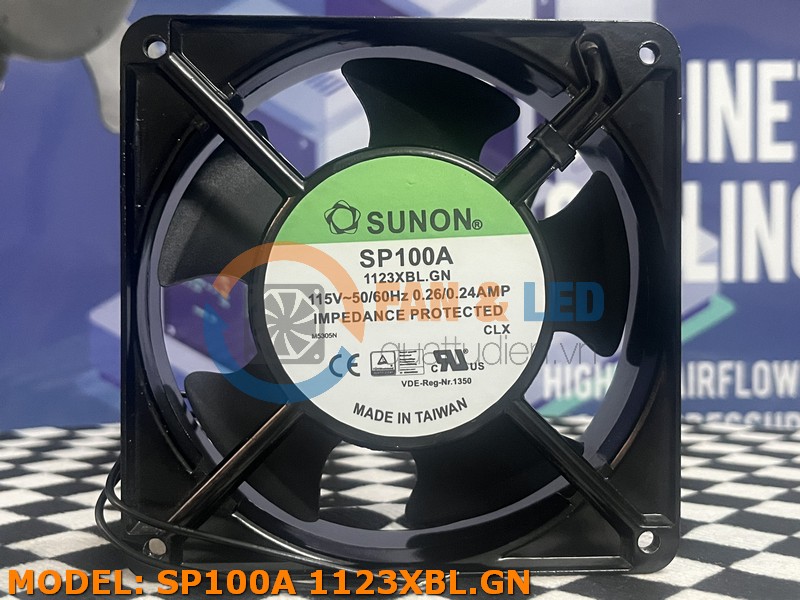 Quạt Sunon SP100A-1123XBL.GN, 115VAC, 120x120x38 mm