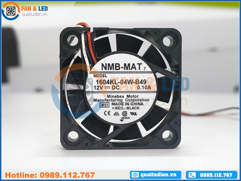 Quạt NMB 1604KL-04W-B49, 12VDC, 40x40x10mm