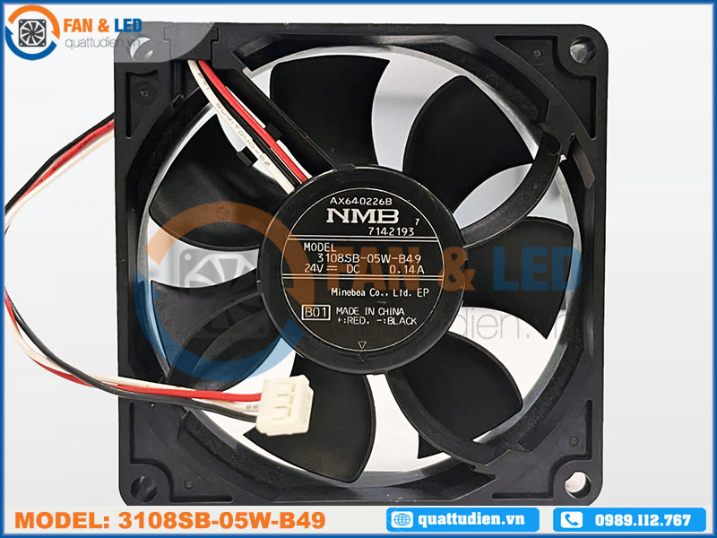 Quạt NMB 3108SB-05W-B49, 24VDC, 80x80x20mm