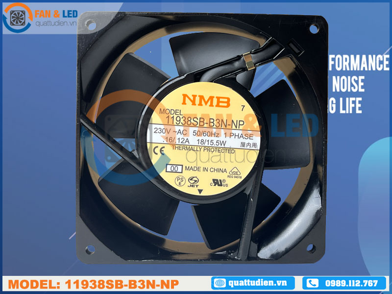 Quạt NMB 11938SB-B3N-NP, 230VAC, 120x120x38mm