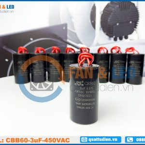 Tụ điện CBB60 3uF, 450VAC Dây cắm