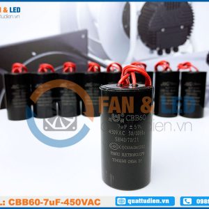 Tụ điện CBB60 7uF, 450VAC Dây cắm