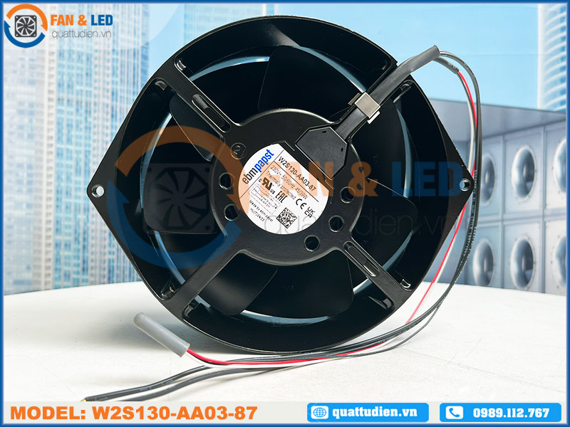 Quạt EBMPAPST W2S130-AA03-87, 230VAC, 172x150x55mm