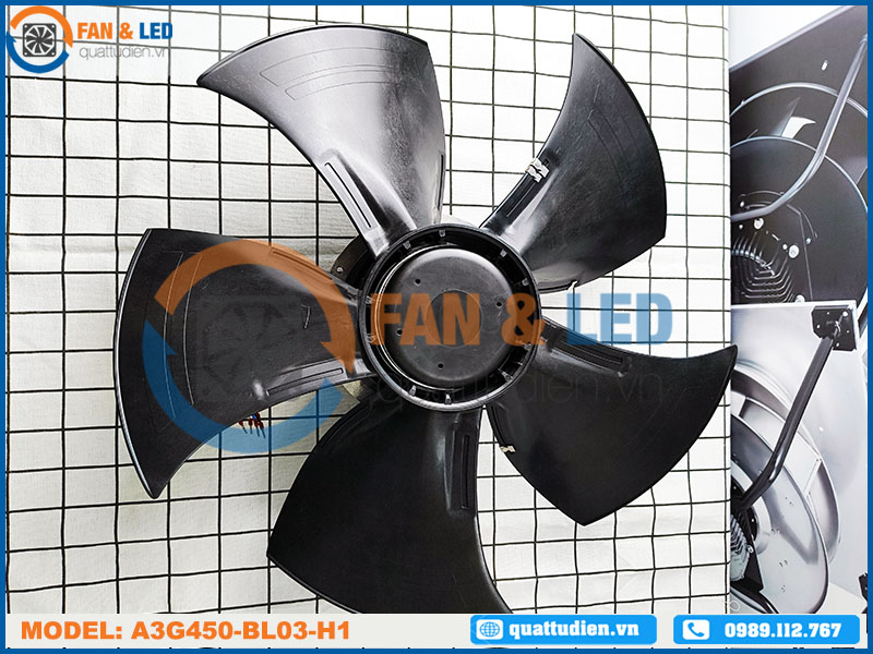 Quạt hướng trục EC EBMPAPST A3G450-BL03-H1, 230VAC, 450mm