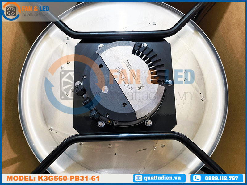 Quạt ly tâm EC EBMPAPST K3G560-PB31-61, 400VAC, 560mm