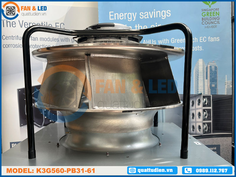 Quạt ly tâm EC EBMPAPST K3G560-PB31-61, 400VAC, 560mm