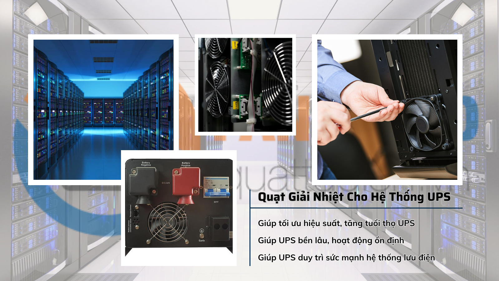 Quạt Giải Nhiệt Cho UPS – Tối Ưu Hiệu Suất và Độ Bền Hệ Thống Lưu Điện