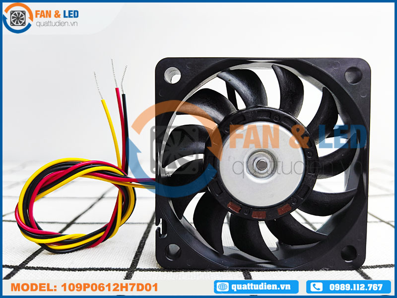 Quạt biến tần SANYO DENKI 109P0612H7D01, 12VDC, 60x60x15mm