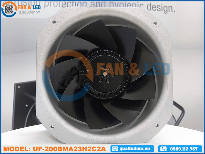 Quạt tủ điện FULLTECH UF-200BMA23H2C2A, 230VAC, 225x225x80mm
