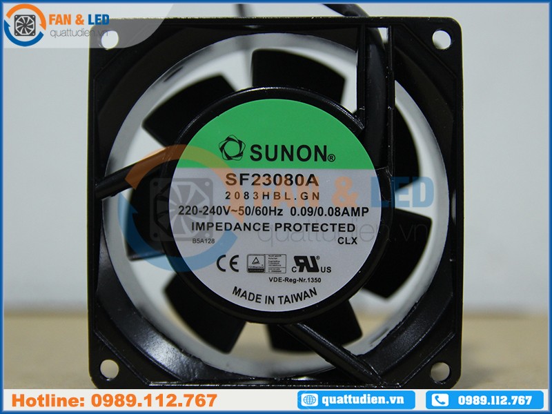 Quạt SUNON SF23080A-2083HBL.GN, 220-240VAC, 80x80x38mm
