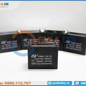 Tụ điện SENJU CBB61 10uF, 450VAC Giắc cắm