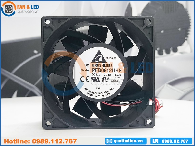Quạt DELTA PFB0912UHE, 12VDC, 92x92x38mm