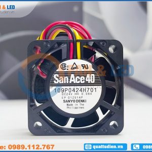 Quạt SANYO DENKI 109P0424H701, 24VDC, 40x40x15mm