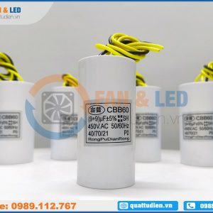 Tụ điện CBB60 9+9uF, 450VAC Dây cắm