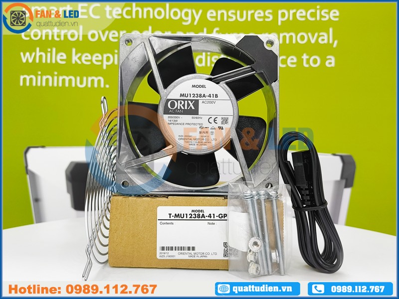 Quạt ORIX T-MU1238A-41-GP, 200VAC, 120x120x38mm