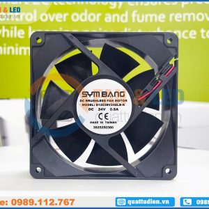 Quạt SYMBANG D12038V24SLB-K, 24VDC, 120x120x38mm