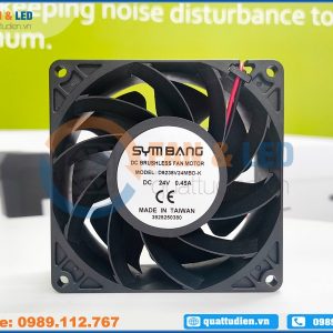 Quạt SYMBANG D9238V24MBD-K, 24VDC, 92x92x38mm