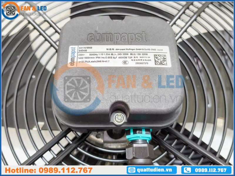 Quạt EBMPAPST S4E450-8317078900, 230VAC, 450mm Quạt EBMPAPST S4E450-8317078900, 230VAC, 450mm