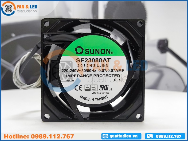 Quạt SUNON SF23080AT-2082HSL.GN, 220-240VAC, 80x80x25mm