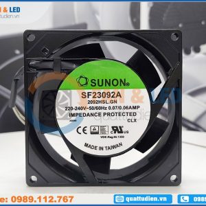 Quạt SUNON SF23092A-2092HSL.GN, 220-240VAC, 92x92x25mm