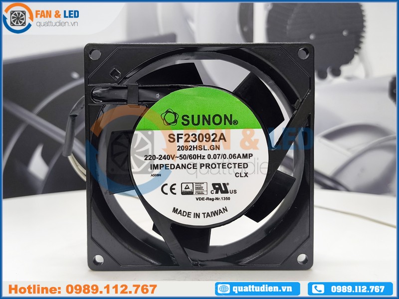 Quạt SUNON SF23092A-2092HSL.GN, 220-240VAC, 92x92x25mm