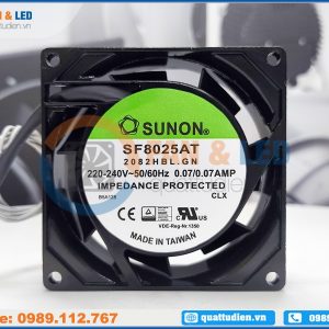 Quạt SUNON SF8025AT-2082HBL.GN, 220-240VAC, 80x80x25mm