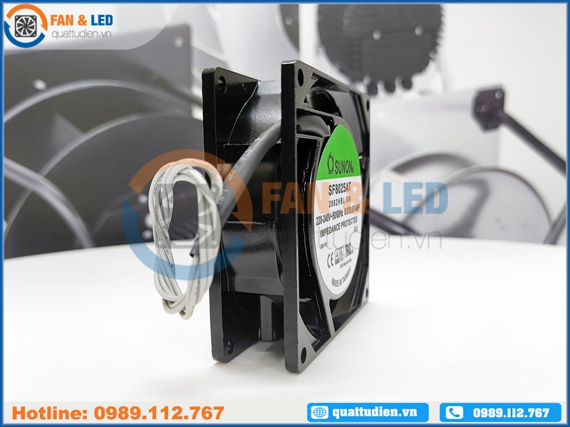 Quạt SUNON SF8025AT-2082HBL.GN, 220-240VAC, 80x80x25mm