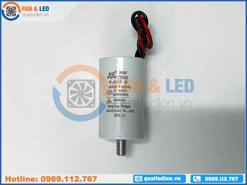 Tụ điện Tongyu CBB60 4uF, 450VAC