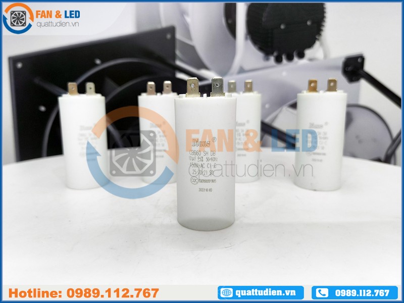 Tụ điện Dianz CBB60 10uF, 450VAC Giắc cắm