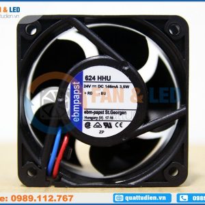 Quạt EBMPAPST 624HHU, 24VDC, 60x60x25mm