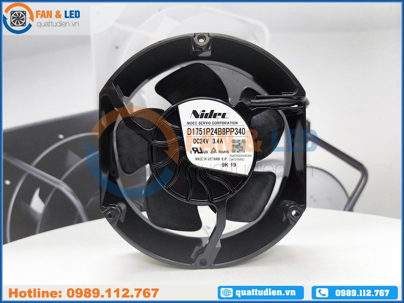 Quạt NIDEC D1751P24B8PP340, 24VDC, 172x150x51mm