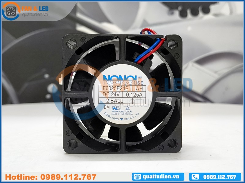 Quạt NONOISE F6025E24B, 24VDC, 60x60x25mm