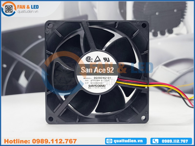 Quạt SANYO DENKI 9G0924G101, 24VDC, 92x92x38mm