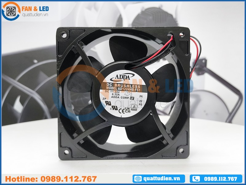 Quạt ADDA AD1224HB-F51, 24VDC, 120x120x38mm