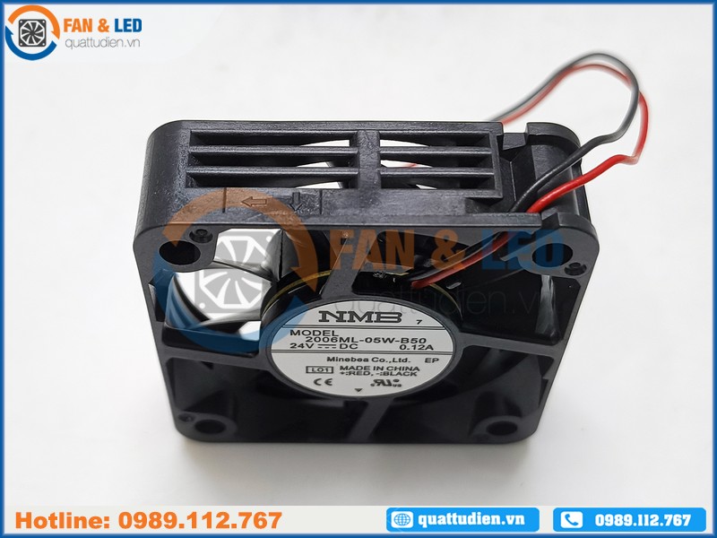 Quạt NMB 2006ML-05W-B50, 24VDC, 50x50x15mm Quạt NMB 2006ML-05W-B50, 24VDC, 50x50x15mm