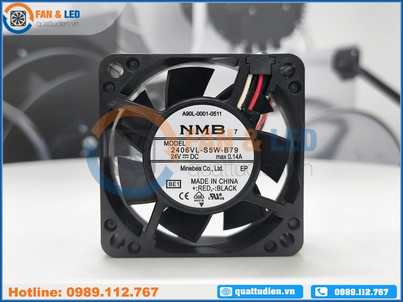 Quạt NMB 2406VL-S5W-B79, 24VDC, 60x60x15mm