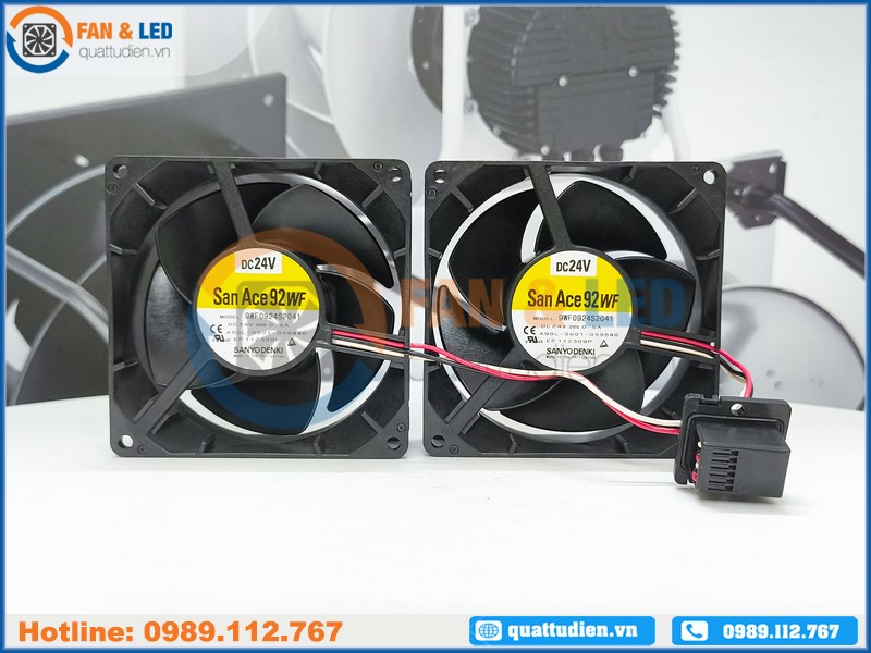 Quạt SANYO DENKI 9WF0924S2041(A90L-0001-0598#B), 24VDC, 92x92x32mm