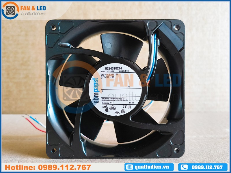 Quạt EBMPAPST 4114N/2XH, 24VDC, 120x120x38mm