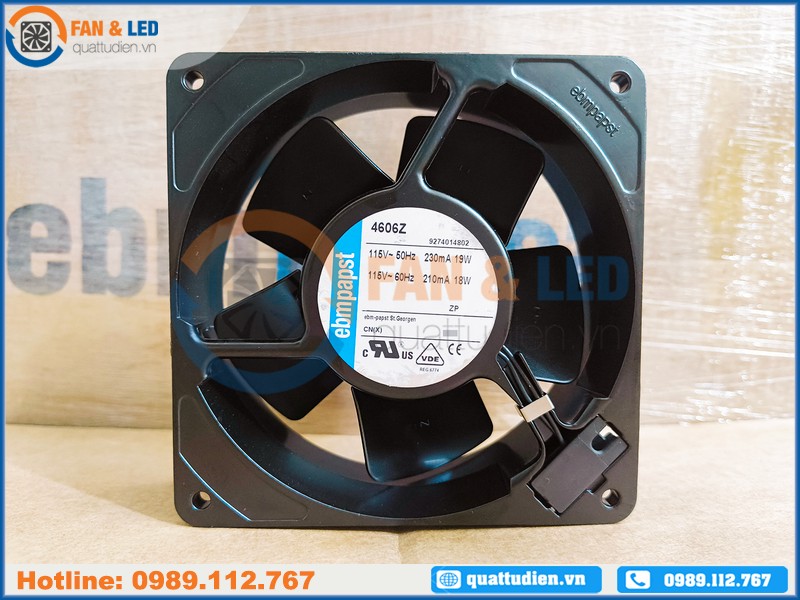 Quạt EBMPAPST 4606Z, 115VAC, 120x120x38mm