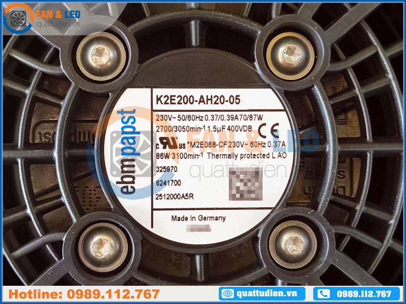 Quạt EBMPAPST K2E200-AH20-05, 230VAC, 200mm
