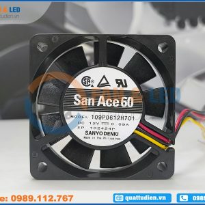 Quạt SANYO DENKI 109P0612H701, 12VDC, 60x60x15mm