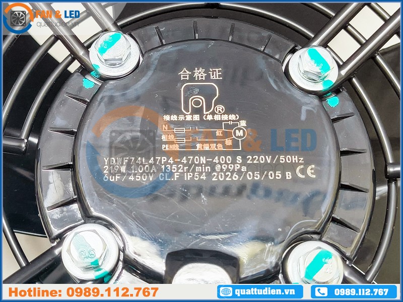 Quạt MAER YDWF74L47P4-470N-400S, 220VAC, 400mm