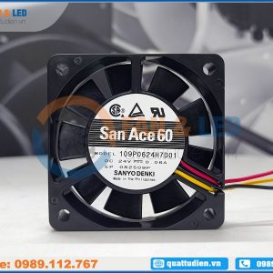 Quạt SANYO DENKI 109P0624H7D01, 24VDC, 60x60x15mm